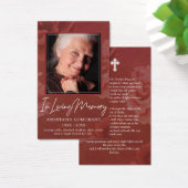 Dunkle Burgund Rose Blumenbeerdigung Karte für Fot (Schreibtisch)