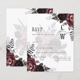 Dunkle Burgund Schwarze Rose Hochzeitsfest Winter