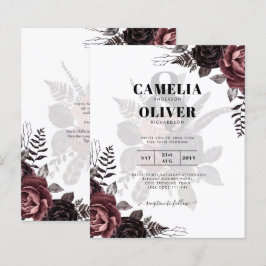 Dunkle Burgund Schwarze Rose Hochzeitsfest Winter