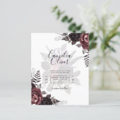 Dunkle Burgund Schwarze Rose Hochzeitsfest Winter (Stehend Vorderseite)