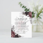 Dunkle Burgund Schwarze Rose Hochzeitsfest Winter (Stehend Vorderseite)