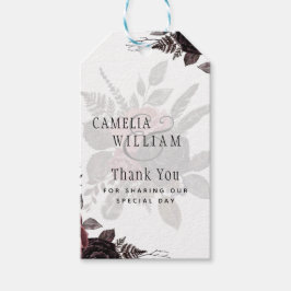 Dunkle Burgund Schwarze Rose Hochzeitsfest Winter Geschenkanhänger