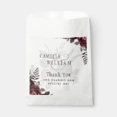 Dunkle Burgund Schwarze Rose Hochzeitsfest Winter Geschenktütchen (Vorderseite)