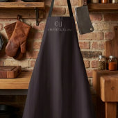 Dunkle Burgunderrote Streifen Monogramm Hochzeit Schürze