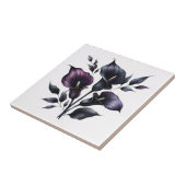 Dunkle Calla-Lilien Gothic Fliese (Seite)
