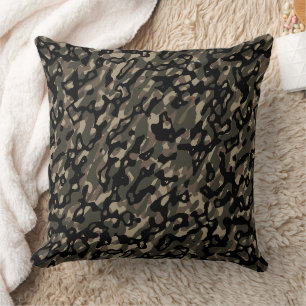 Dunkle Camouflage Kissen