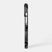 Dunkle Camouflage Muster iPhone 16 Hülle (Linke Seite)
