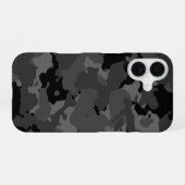 Dunkle Camouflage Muster iPhone 16 Hülle (Rückseite (Horizontal))
