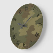 Dunkle Camouflage Rundrömische Numeruhr Große Wanduhr (Winkel)