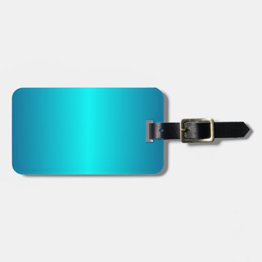 Dunkle Cerulean-und Aqua-Steigung Gepäckanhänger (Vorderseite horizontal)