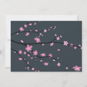 Dunkle Cherry Blossom Hochzeit speichern das Datum Save The Date (Rückseite)
