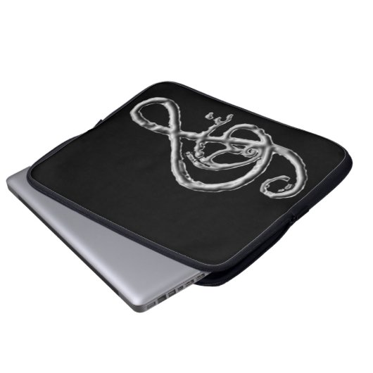 Dunkle Chrom-Höhen Laptopschutzhülle (Vorne Knopf)