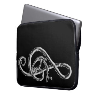Dunkle Chrom-Höhen Laptopschutzhülle