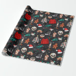 Dunkle Creepmas Goth Christmas Wrapping Paper Geschenkpapier<br><div class="desc">Jedes Geschenk verdient einen phantastischen Wrap-Job! Überraschen Sie Ihre Geschenke mit dieser gotischen Geschenkpackung mit gruseligen Schädeln und Rippenweihnachtsbäumen! Dieses leckere Verpackungspapier wird diese Feriensaison bestimmt verzaubern!</div>