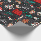 Dunkle Creepmas Goth Christmas Wrapping Paper Geschenkpapier (Ecke)