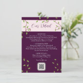 Dunkle Crimson in die Forest Wedding Detail Card (Stehend Vorderseite)