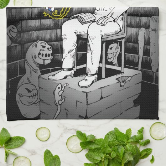 Dunkle Cube Magie Geschirrtuch (Gefaltet)