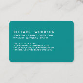 Dunkle Cyan FreeLance Social Trendy Modern Visitenkarte (Rückseite)