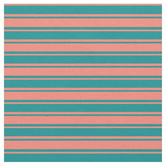 Dunkle Cyan- und Lachsfarben Stoff (Nahaufnahme)