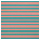 Dunkle Cyan- und Lachsfarben Stoff (Muster)
