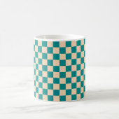 Dunkle Cyan- und Soft Peach-Karton Kaffeetasse (Mittel)