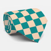 Dunkle Cyan- und Soft Peach-Karton Krawatte (Gerollt)