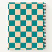 Dunkle Cyan- und Soft Peach-Karton Notizblock (Rückseite)