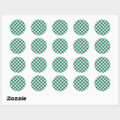 Dunkle Cyan- und Soft Peach-Karton Runder Aufkleber (Blatt)
