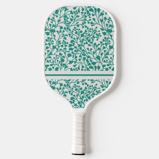 Dunkle Cyan Vines Pickleball Schläger (Rückseite)
