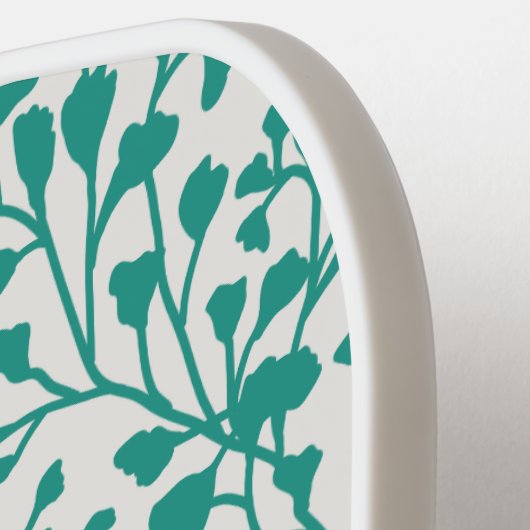 Dunkle Cyan Vines Pickleball Schläger (Linke Seite)