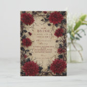 Dunkle Dahlia Spuk Ansammlung Einladung (Stehend Vorderseite)