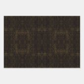 Dunkle Damaskus goldgeheftete Wrapping Paper Sheet Geschenkpapier Set (Vorderseite 3)