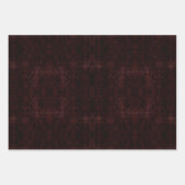 Dunkle Damaskus goldgeheftete Wrapping Paper Sheet Geschenkpapier Set (Vorderseite 2)