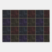 Dunkle Damaskus goldgeheftete Wrapping Paper Sheet Geschenkpapier Set (Vorderseite)