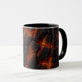 Dunkle Damast-Muster-Kaffeetasse Tasse (VorderseiteRechts)