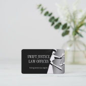 Dunkle Deko-Dame von Gerechtigkeit Visitenkarte (Stehend Vorderseite)