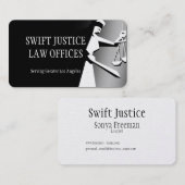 Dunkle Deko-Dame von Gerechtigkeit Visitenkarte (Vorne/Hinten)