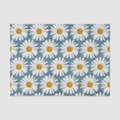 Dunkle Denim & White Daisy Hippie Blossoms Blume Seidenpapier (Vorderseite)