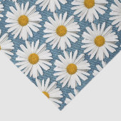 Dunkle Denim & White Daisy Hippie Blossoms Blume Seidenpapier (Ausschnitt)