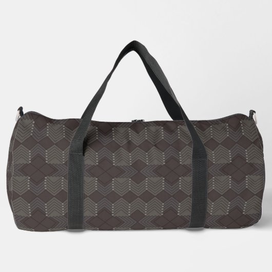 Dunkle Diamant-Muster-Tasche  Duffle Bag (Vorderseite)