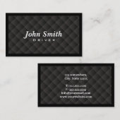 Dunkle Diamant-Steppdecken-Fahrer-Visitenkarte Visitenkarte (Vorne/Hinten)