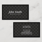 Dunkle Diamant-Steppdecken-Romanautor-Visitenkarte Visitenkarte (Vorne/Hinten)
