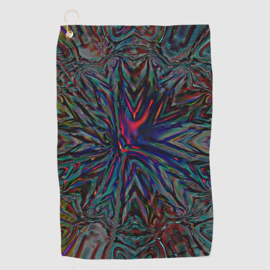 Dunkle digitale rostig und rustikal geprägte Marki Golfhandtuch (Vorderseite)