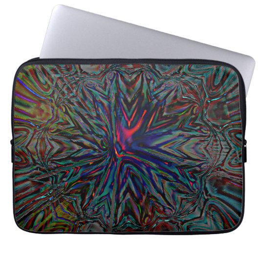 Dunkle digitale rostig und rustikal geprägte Marki Laptopschutzhülle (Vorderseite)