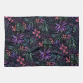Dunkle Dschungel-Blume Geschirrtuch (Horizontal)