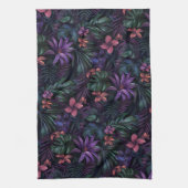 Dunkle Dschungel-Blume Geschirrtuch (Vertikal)