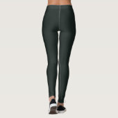 Dunkle Dschungelgrün-Farbe einfarbig Leggings (Rückseite)