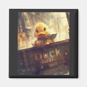 Dunkle Duck About & Find Out Magnet
