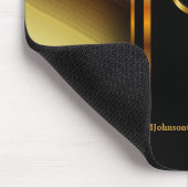 Dunkle dunkle Gold- und schwarze Diagonalstreifen Mousepad (Ecke)