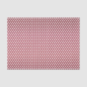 Dunkle Dusty-Rose und weiße Polka-Punkte Seidenpapier